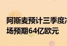阿斯麦预计三季度净销售额51亿-54亿欧元市场预期64亿欧元