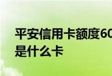 平安信用卡额度6000 平安信用卡6000额度是什么卡