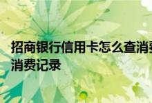 招商银行信用卡怎么查消费记录的 如何查询招商银行信用卡消费记录