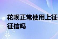 花呗正常使用上征信记录吗 花呗使用记录上征信吗