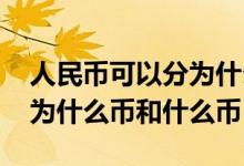 人民币可以分为什么币和什么 人民币可以分为什么币和什么币