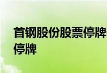 首钢股份股票停牌什么意思 首钢股份为什么停牌 