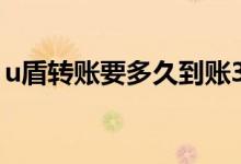u盾转账要多久到账35万 u盾转账要多久到账