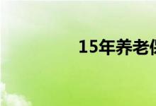 15年养老保险交多少钱？