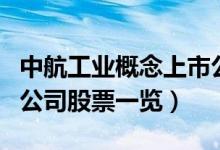 中航工业概念上市公司有哪些（中航工业上市公司股票一览）