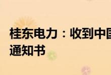 桂东电力：收到中国证监会立案告知书和调查通知书