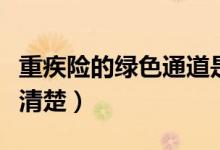 重疾险的绿色通道是什么意思（买保险要了解清楚）