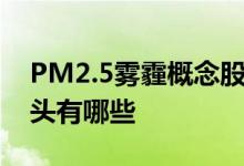 PM2.5雾霾概念股名单PM2.5雾霾概念股龙头有哪些