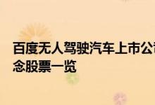 百度无人驾驶汽车上市公司股票有哪些百度无人驾驶汽车概念股票一览