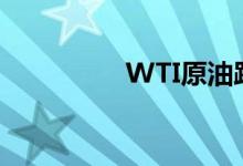 WTI原油跌幅扩大至5%