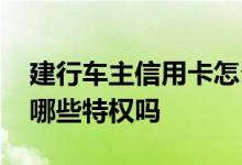 建行车主信用卡怎么办理 建行车主信用卡有哪些特权吗