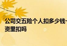 公司交五险个人扣多少钱一个月 公司交五险个人保费是从工资里扣吗 