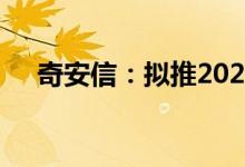 奇安信：拟推2022年股票期权激励计划