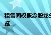 租售同权概念股龙头有哪些租售同权概念股一览
