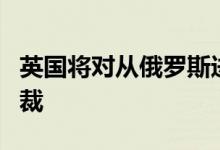 英国将对从俄罗斯进口的煤炭和石油实施新制裁