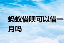 蚂蚁借呗可以借一个月吗 蚂蚁借呗能借一个月吗