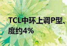 TCL中环上调P型、N型单晶硅片价格上涨幅度约4%