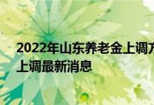 2022年山东养老金上调方案细则参考2021 2022年养老金上调最新消息 