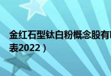 金红石型钛白粉概念股有哪些（金红石型钛白粉概念股一览表2022）