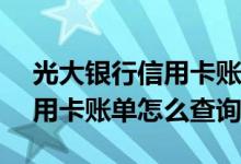 光大银行信用卡账单2万分24期 光大银行信用卡账单怎么查询