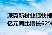 派克新材业绩快报：上半年实现净利润2.29亿元同比增长62%