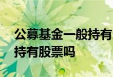 公募基金一般持有多少只股票 公募基金必须持有股票吗