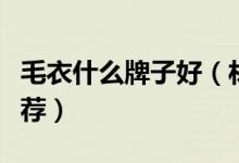 毛衣什么牌子好（材质好不起球的毛衣牌子推荐）