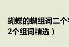 蝴蝶的蝴组词二个字（蝴字组2个组词蝶字组2个组词精选）