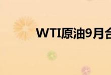 WTI原油9月合约日内跌幅达2%