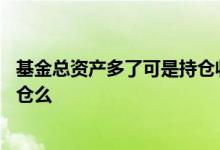 基金总资产多了可是持仓收益是负的 基金收益是负数可以加仓么