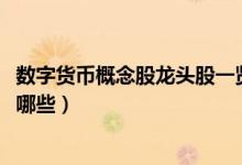 数字货币概念股龙头股一览表（2022年数字货币概念个股有哪些）