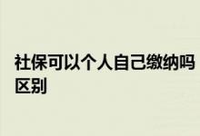 社保可以个人自己缴纳吗 自己交的社保和单位交社保有什么区别 