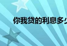 你我贷的利息多少（你我贷利息多少）