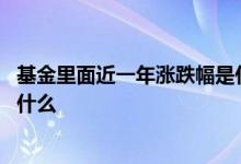 基金里面近一年涨跌幅是什么意思 基金的近一年涨跌幅代表什么
