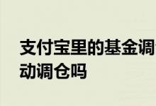支付宝里的基金调仓怎么看 支付宝基金是主动调仓吗