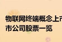 物联网终端概念上市公司有哪些物联网终端上市公司股票一览