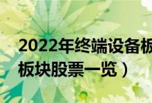2022年终端设备板块股票有哪些（终端设备板块股票一览）