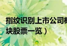 指纹识别上市公司概念股有哪些（指纹识别板块股票一览）