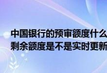 中国银行的预审额度什么时候更新 中国银行：年度已用额、剩余额度是不是实时更新的
