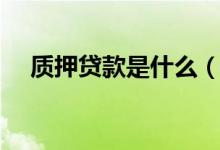 质押贷款是什么（质押贷款是什么意思）
