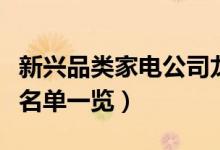 新兴品类家电公司龙头有哪些（国内家电企业名单一览）