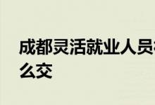 成都灵活就业人员社保缴费标准 每年缴费怎么交 