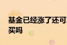 基金已经涨了还可以买吗 基金一直再涨可以买吗