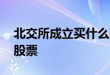北交所成立买什么基金 北交所基金买的是啥股票