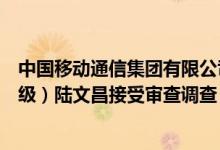中国移动通信集团有限公司原市场经营部资深经理（总经理级）陆文昌接受审查调查