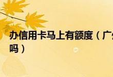 办信用卡马上有额度（广州银行信用卡刚下卡可以申请提额吗）