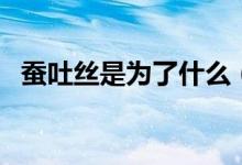 蚕吐丝是为了什么（蚕吐丝是为了干什么）