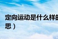 定向运动是什么样的运动（定向运动是什么意思）