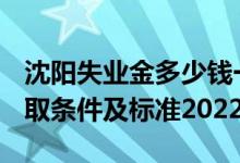 沈阳失业金多少钱一个月2022 沈阳失业金领取条件及标准2022 