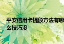 平安信用卡提额方法有哪些 平安信用卡提额速度快吗 有什么技巧没